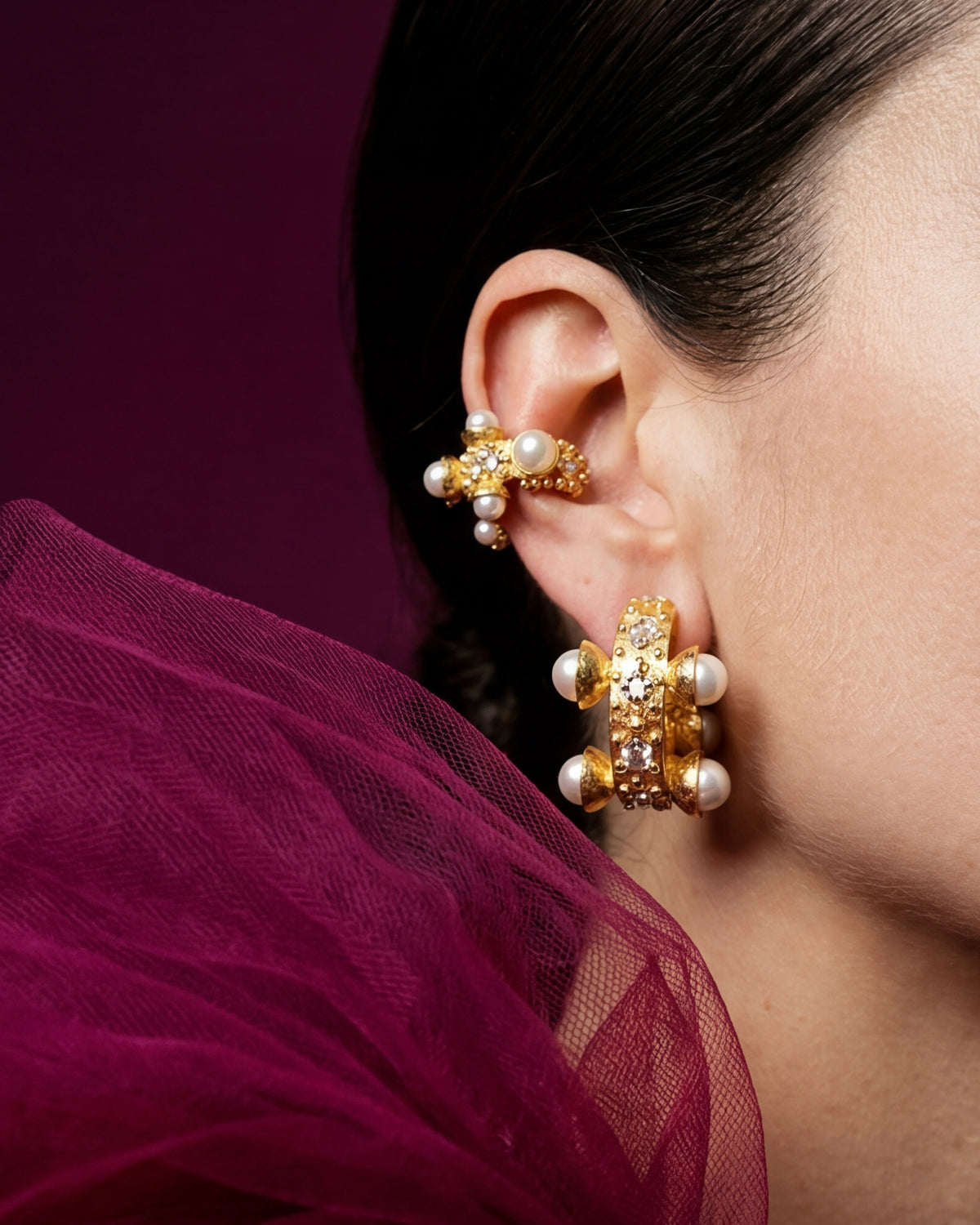 PEARL QUEEN HOOPS | SOL