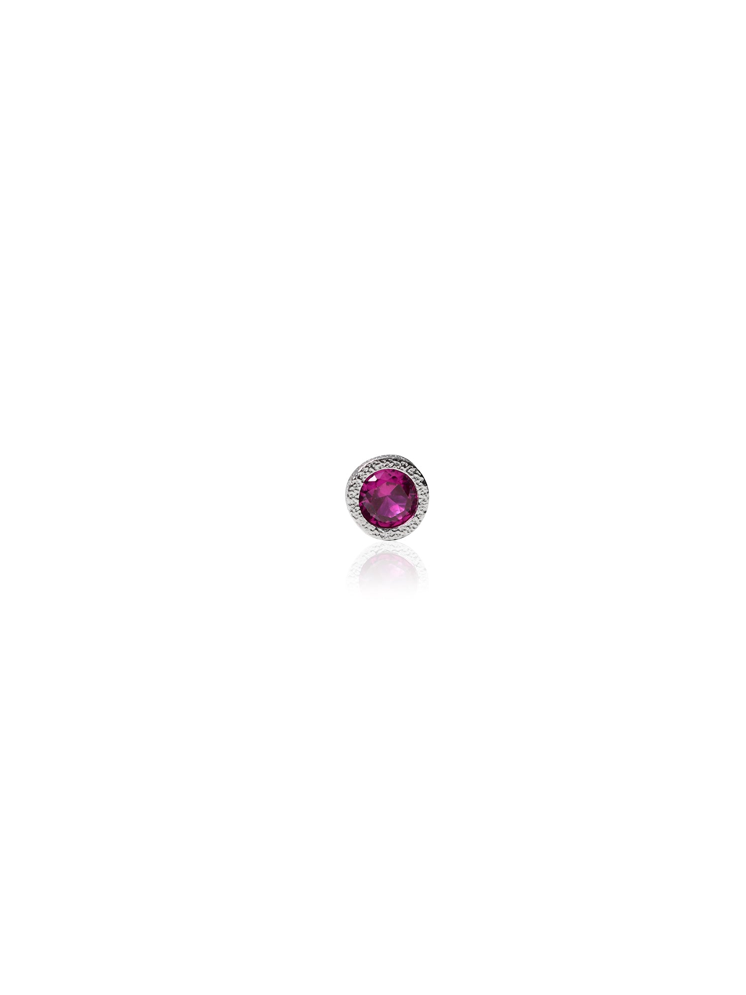 DUCHESS STUD | SILVER/FUCHSIA
