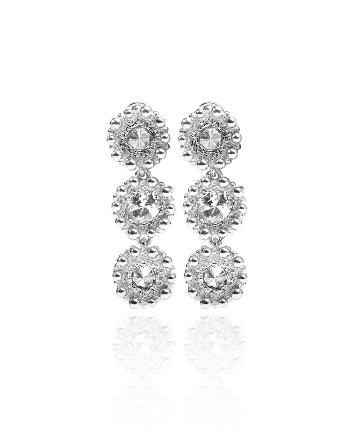 PRINCESS EARRINGS GRAND 3 TIER|HALO