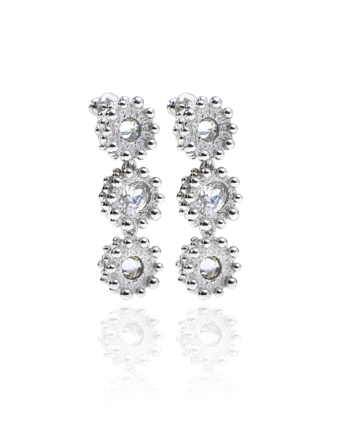 PRINCESS EARRINGS GRAND 3 TIER|HALO