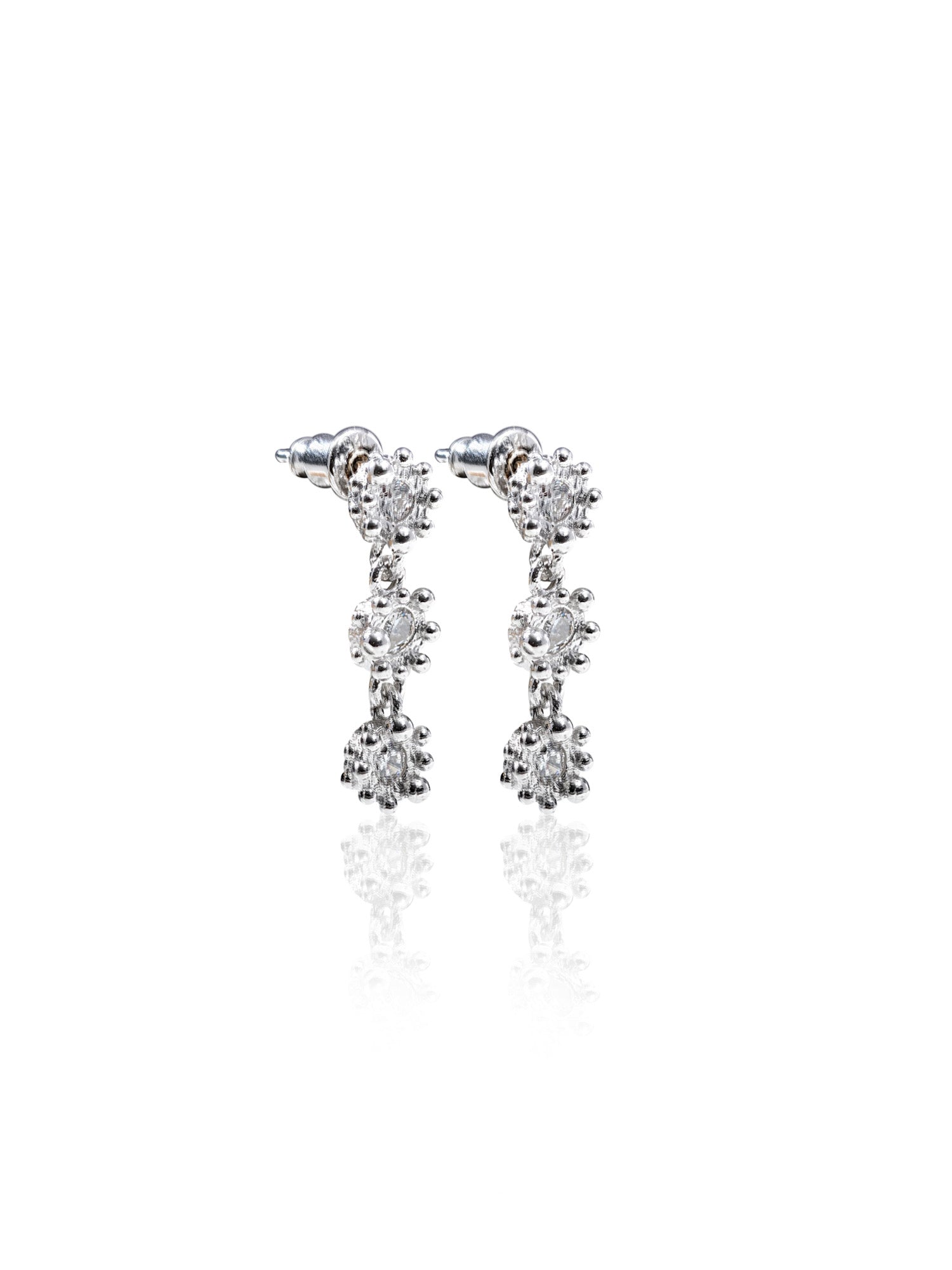 PRINCESS EARRINGS PETITE 3 TIER|HALO