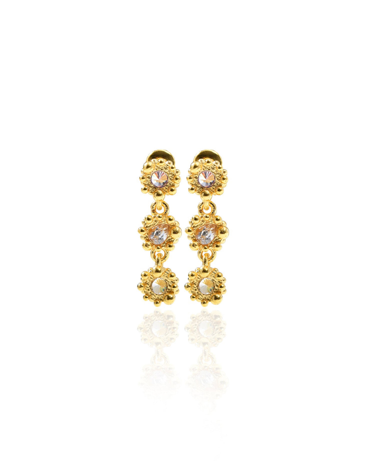 PRINCESS EARRINGS PETITE 3 TIER|SOL