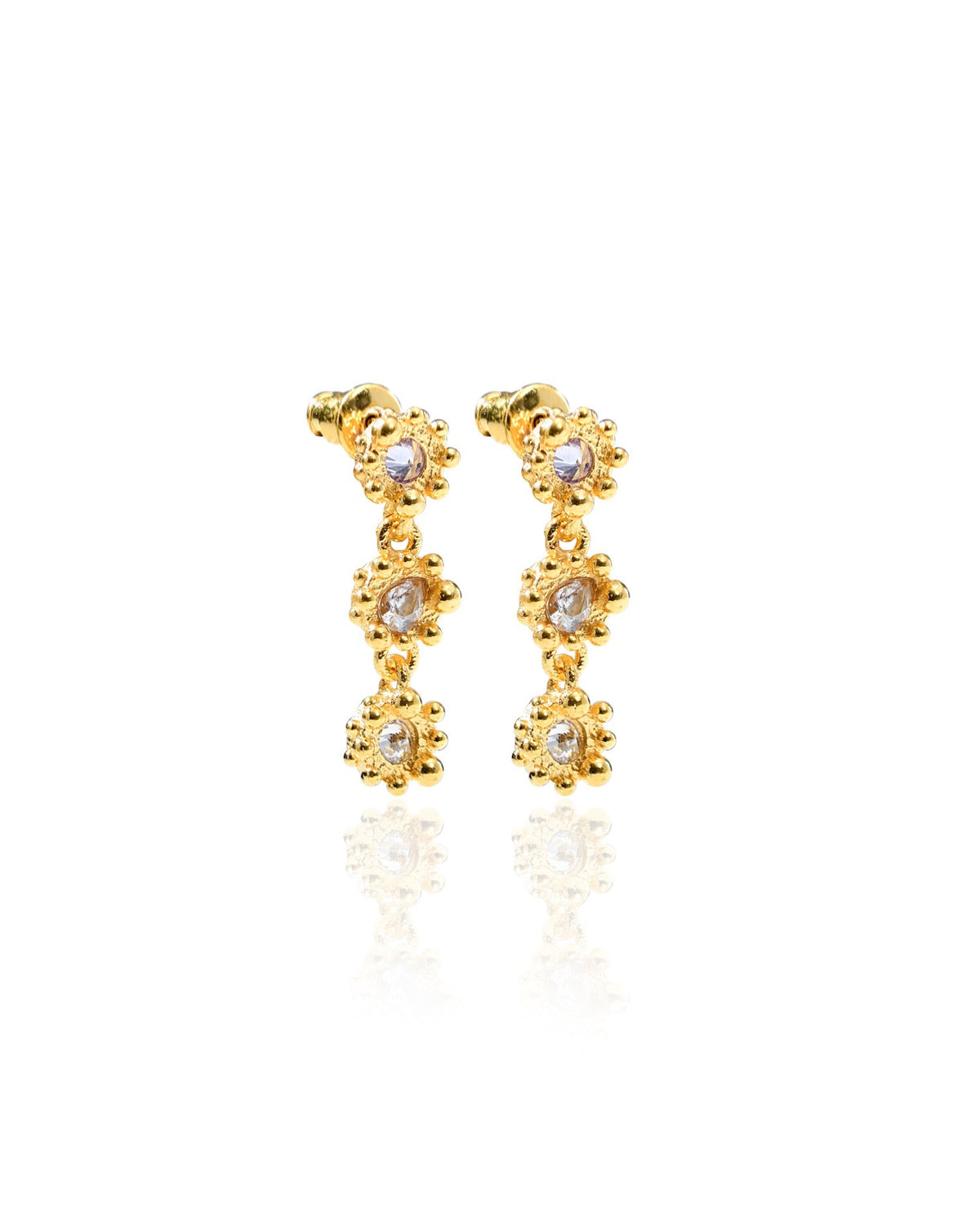 PRINCESS EARRINGS PETITE 3 TIER|SOL