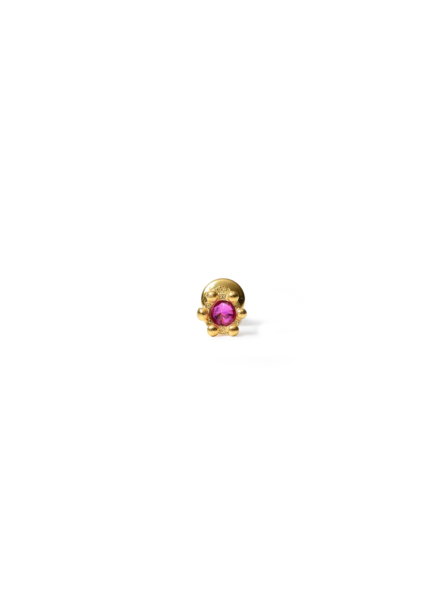 LADY STUD | GOLD/FUCHSIA