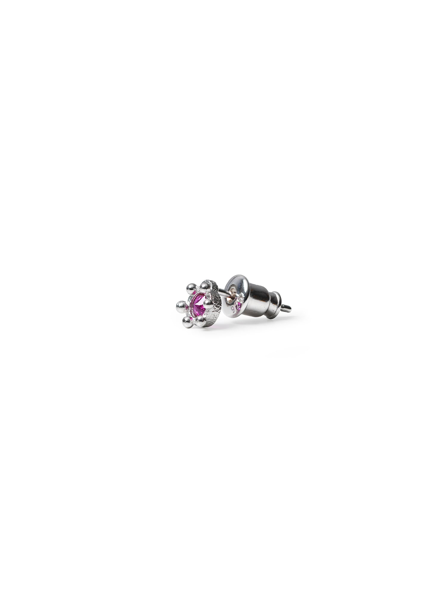 LADY STUD | SILVER/FUCHSIA