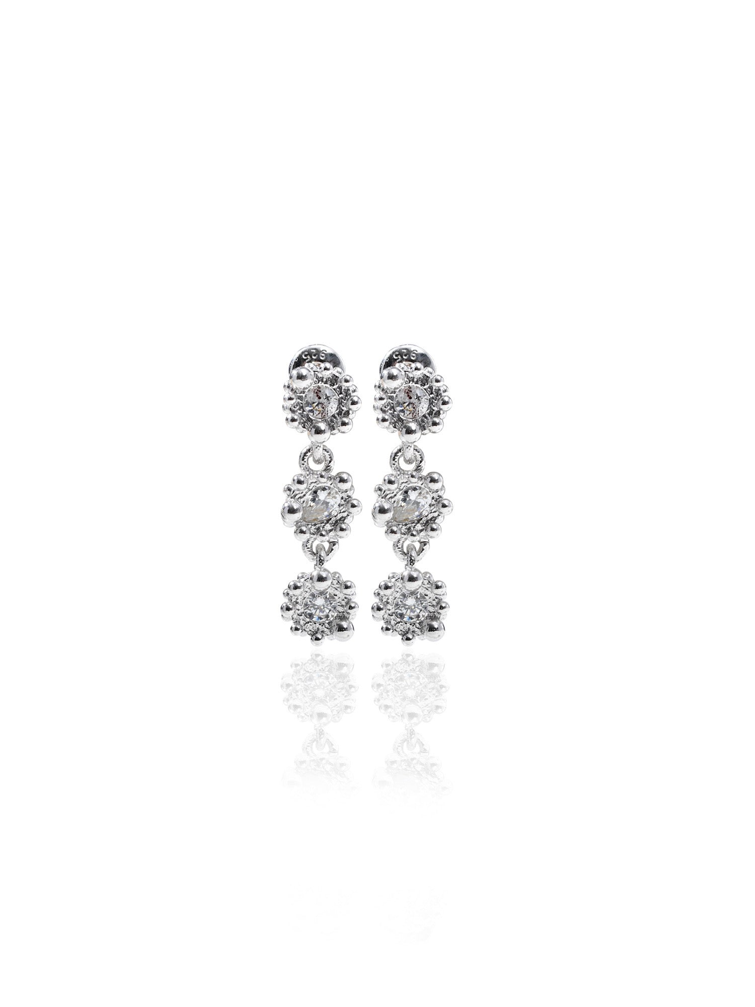 PRINCESS EARRINGS PETITE 3 TIER|HALO