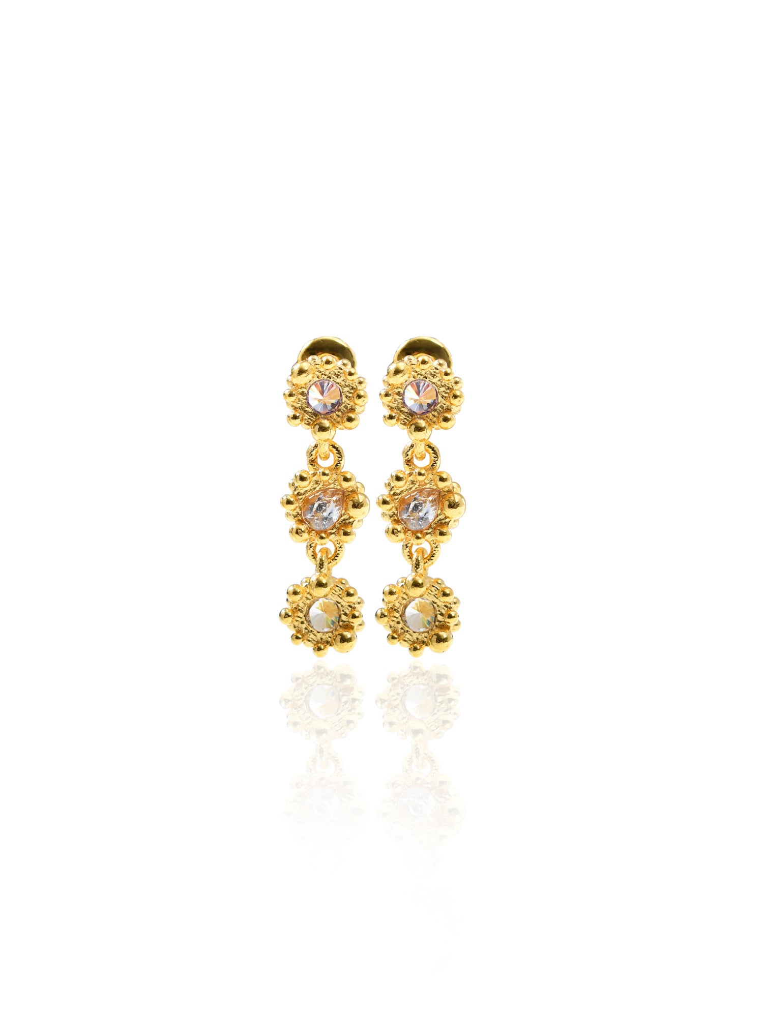 PRINCESS EARRINGS PETITE 3 TIER|SOL