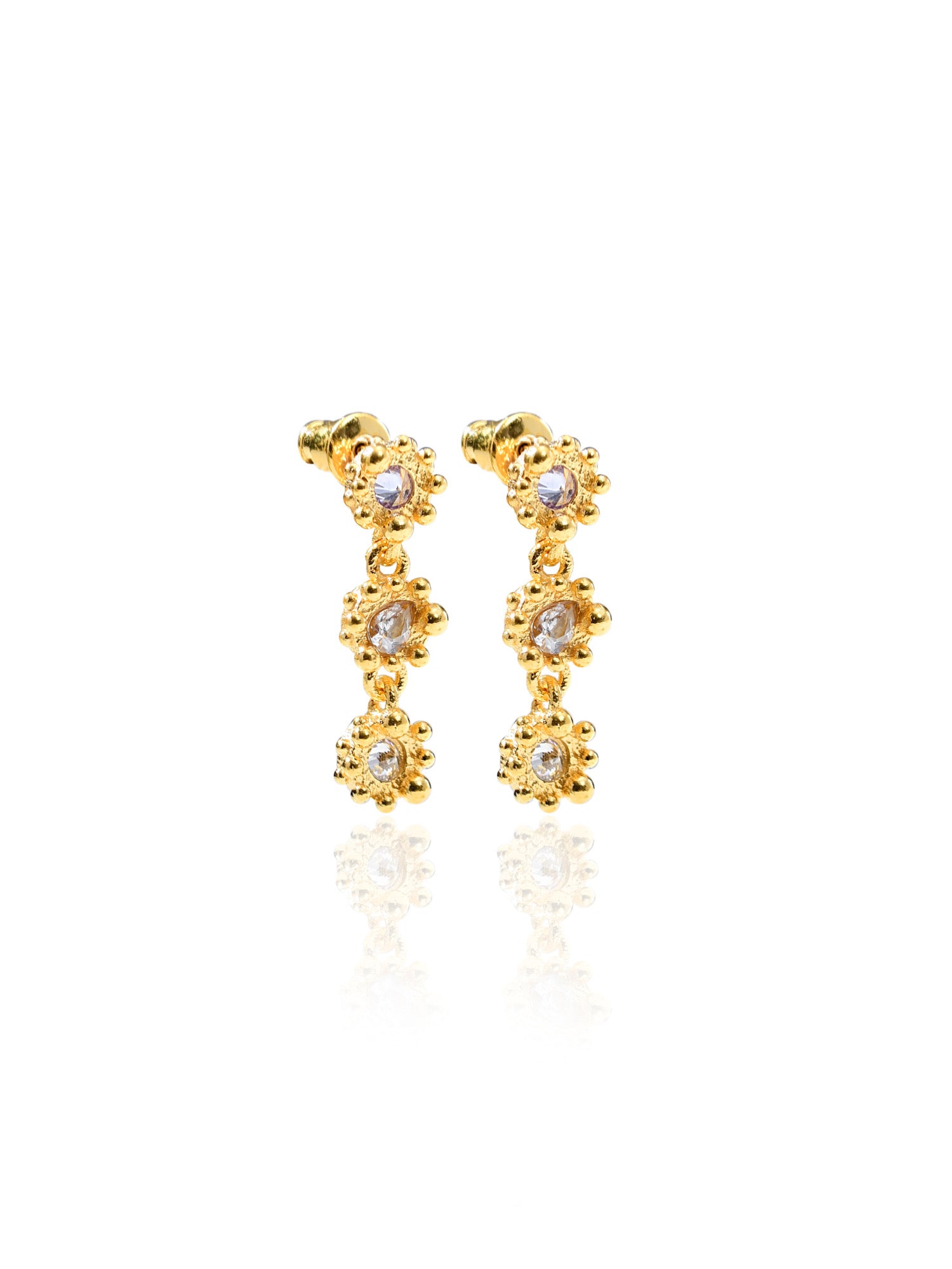 PRINCESS EARRINGS PETITE 3 TIER|SOL